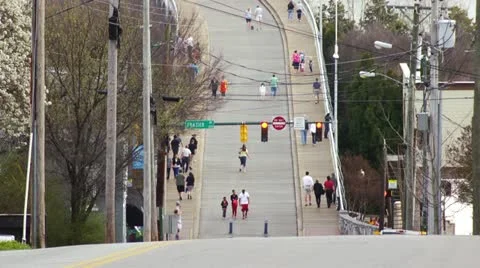 Walnut St Bridge MS Stock Footage 22103245