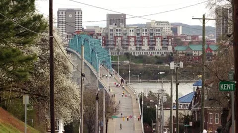 Walnut St Bridge XWS Stock Footage 22102716