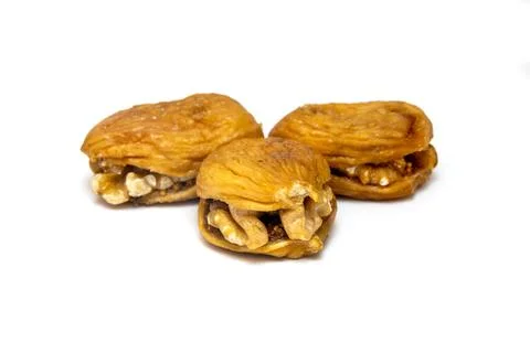 Walnut stuffed figs Stock Photos