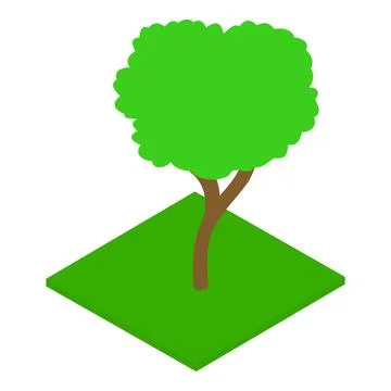 Walnut tree icon, isometric style Stock Illustration