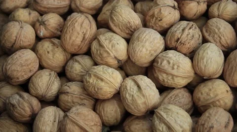 Walnut useful tasty Video stock 55239829