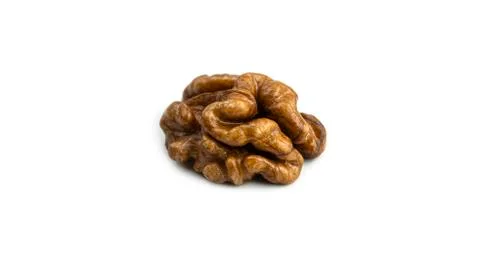 Walnut on a white background. Stock Photos