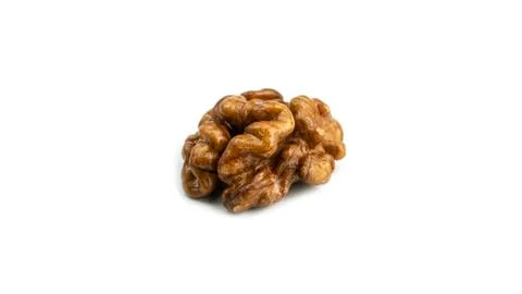 Walnut on a white background. Stock Photos