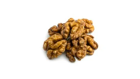 Walnut on a white background. Stock Photos