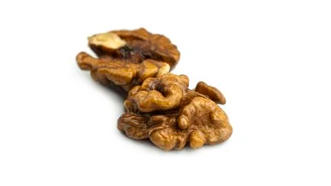 Walnut on a white background. Stock Photos