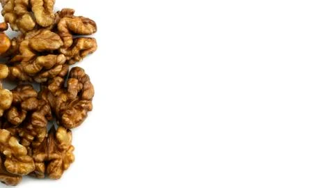 Walnut on a white background. Stock Photos