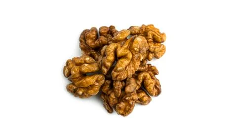 Walnut on a white background. Stock Photos