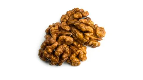 Walnut on a white background. Stock Photos