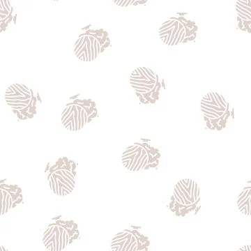 Walnut wood glyph seamless pattern Illustrazione stock