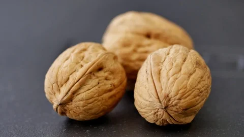 Walnuts, 4k Close up shot, Slide equipment used. RL pan, Right slider dolly shot 스톡 동영상 85144088