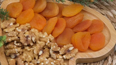 Walnuts and apricot Stock-Footage 243261485