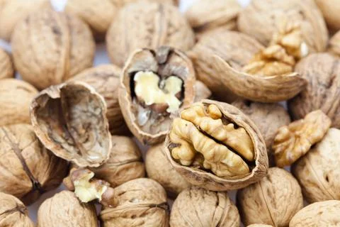 Walnuts background Stock-Fotos