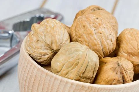 Walnuts in a bowl Stock Photos