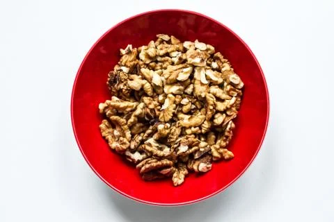 Walnuts in a bowl. Stock Photos