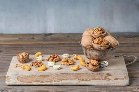 Walnuts in a bowl Stock Photos