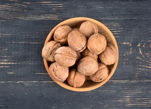 Walnuts in bowl Stock Photos