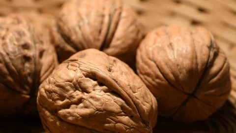 Walnuts Close-up. 4K Ultra HD video Stock Footage 88430093