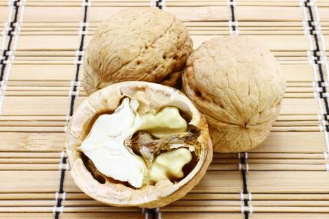 Walnuts close-up Stock Photos