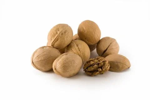 Walnuts. Close-up. Stock Photos