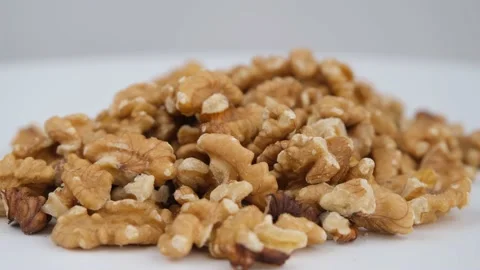 Walnuts close up rotate Stock Footage 236103123