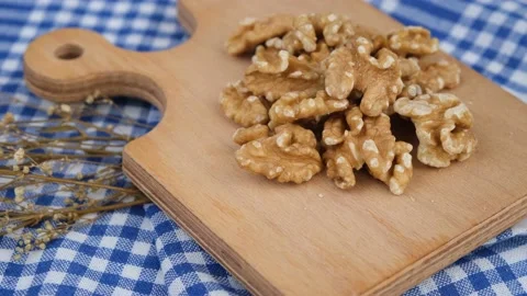 Walnuts close up rotate Stock Footage 236103350