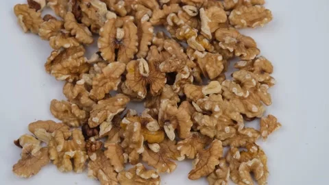 Walnuts close up rotate Stock Footage 236103620