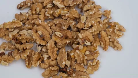 Walnuts close up rotate Video stock 236103672