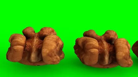 Walnuts with green background イラスト素材