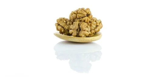 Walnuts Isolated on White Background Stock Footage 102806987