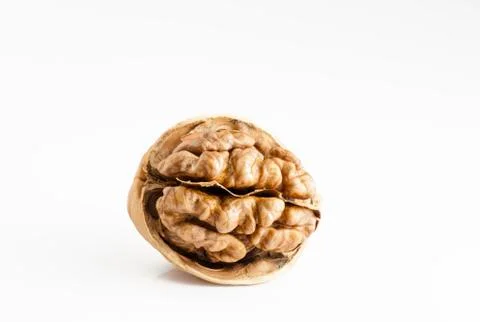 Walnuts isolated on white background Stock Photos