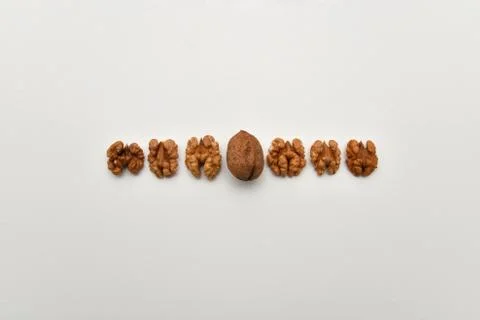 Walnuts isolated on white background Foto stock