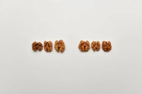 Walnuts isolated on white background Stock Photos