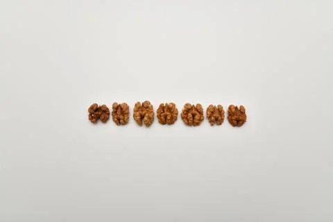 Walnuts isolated on white background Stock Photos