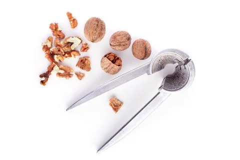 Walnuts isolated on white background Stock Photos