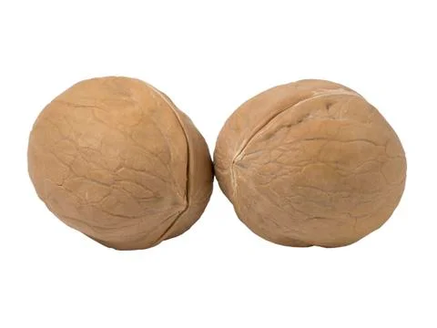 Walnuts isolated on white background. Stock Photos