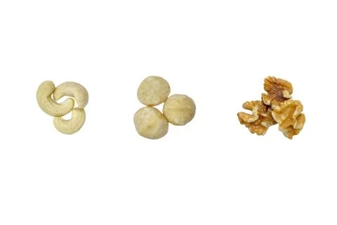 Walnuts isolated on white background 库存照片