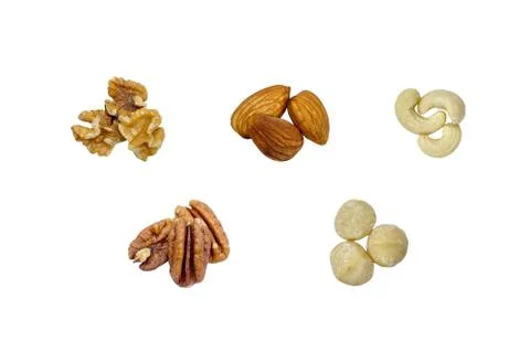 Walnuts isolated on white background Fotos Stock