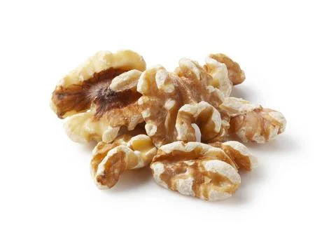 Walnuts isolated on white background. Stock Photos