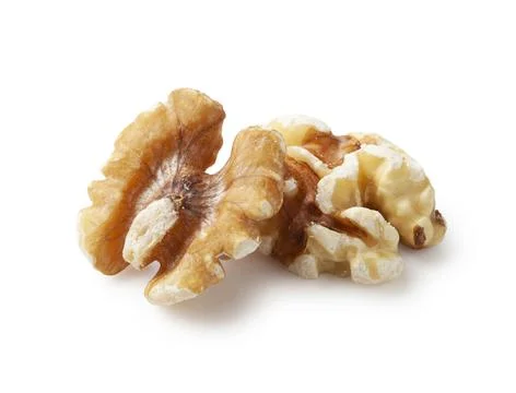 Walnuts isolated on white background. Stock Photos