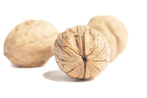 Walnuts isolated on a white background 스톡 사진
