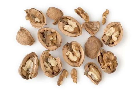 Walnuts isolated on white Foto stock