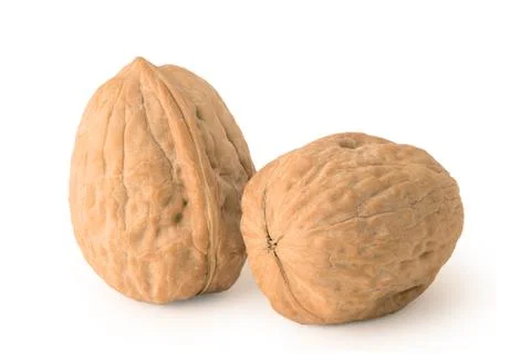 Walnuts isolated on white Stock Photos