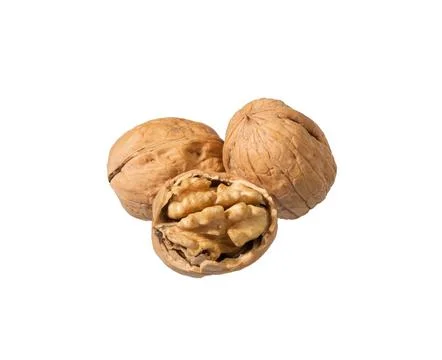 Walnuts with kernel Stock Photos