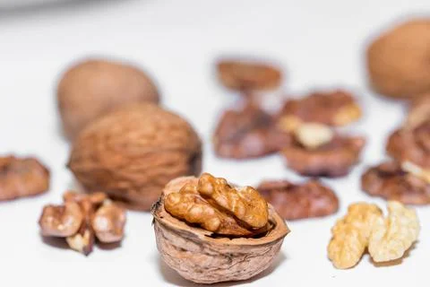 Walnuts kernels Stock Photos