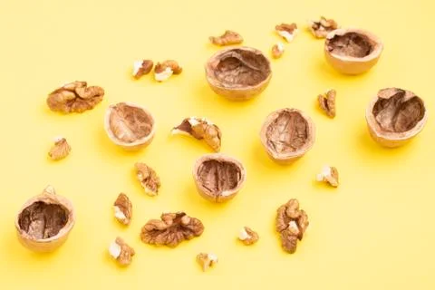 Walnuts kernels.Walnut. Walnut kernel background. nuts and seeds, healthy food Stock Photos