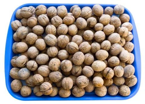 Walnuts plate Stock-Fotos