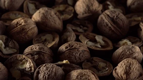 Walnuts in rotation. Stock Footage 70180888