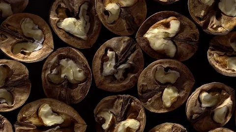 Walnuts in rotation. Stock Footage 70181134