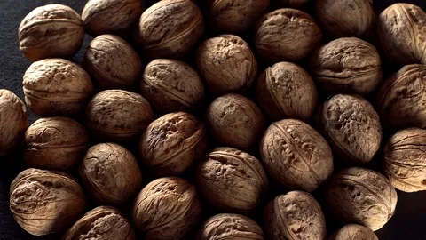 Walnuts in rotation. Stock Footage 70188669