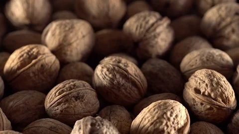 Walnuts in rotation. Stock Footage 70190822